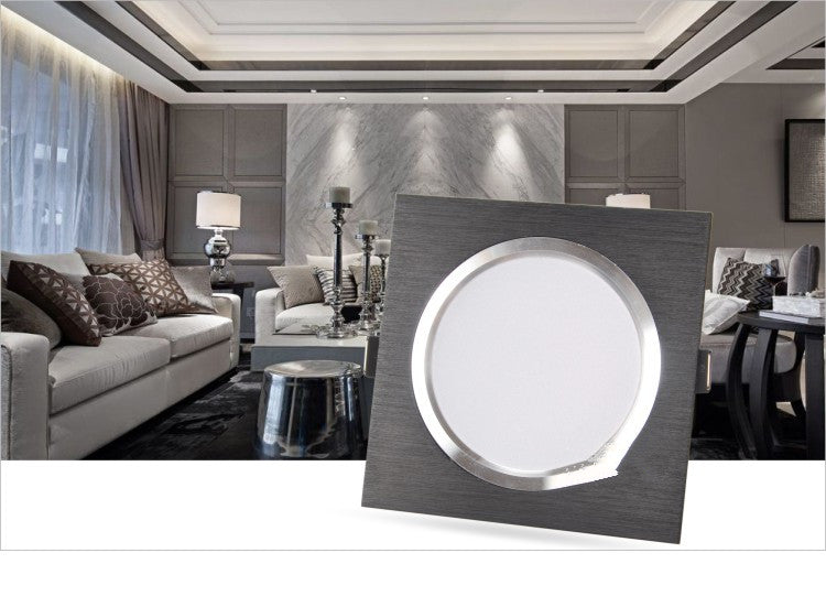 Ultra Thin LED Downlight Recessed 6w 9w 12w Celing Light 220v Square lights Lamps LED Panel Downlight for Kitchen/Home/Office