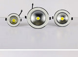 Super Bright Dimmable Recessed Sconces LED COB Downlights 3W 5W 7W 12W 15W 20W LED Spot Lights AC85-265V LED Ceiling Lamp Decora