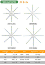 Kaguyahime Mini/Octopus/Round LED Downlight Module Source 220V 12W 16W 18W 24W Lighting Replace Spot LED Tube Light LED Lamp