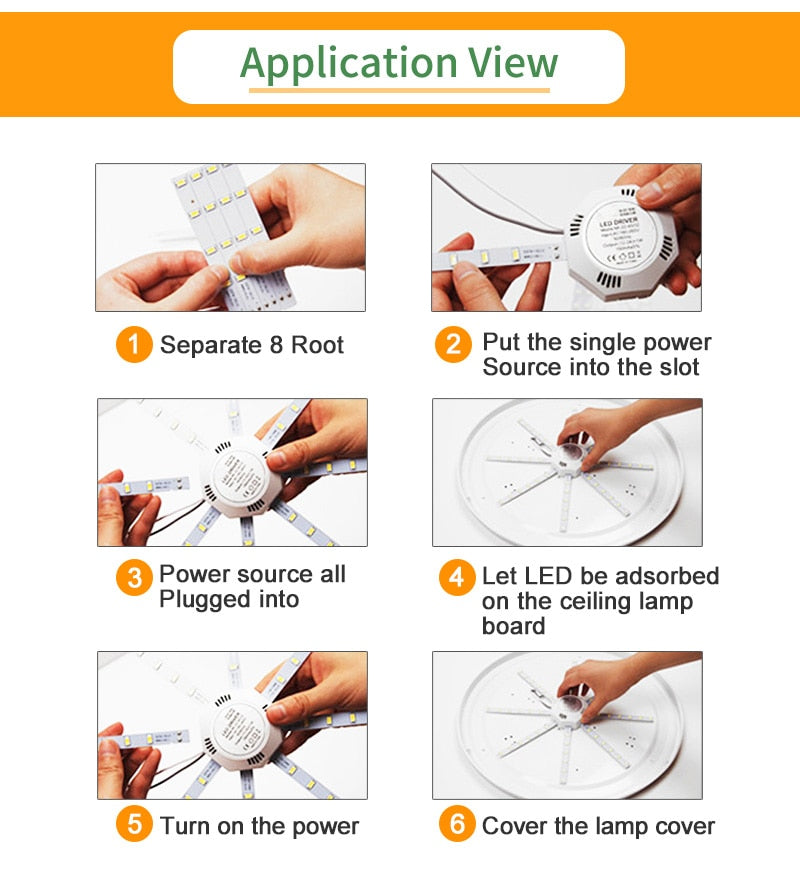 Kaguyahime Mini/Octopus/Round LED Downlight Module Source 220V 12W 16W 18W 24W Lighting Replace Spot LED Tube Light LED Lamp