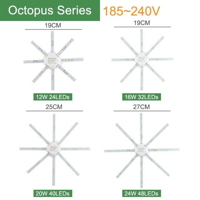 Kaguyahime Mini/Octopus/Round LED Downlight Module Source 220V 12W 16W 18W 24W Lighting Replace Spot LED Tube Light LED Lamp