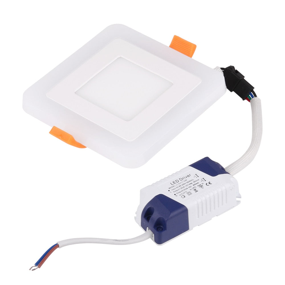 New arrived  6W 9W 16W 24W square RGB LED Panel Light Downlight Led ceiling downlight AC85-265V + Driver With Remote Control