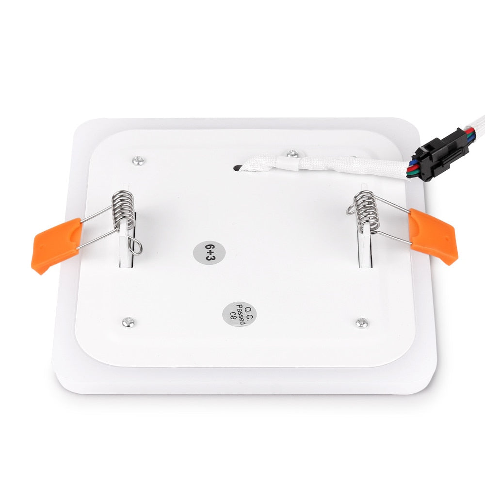 New arrived  6W 9W 16W 24W square RGB LED Panel Light Downlight Led ceiling downlight AC85-265V + Driver With Remote Control