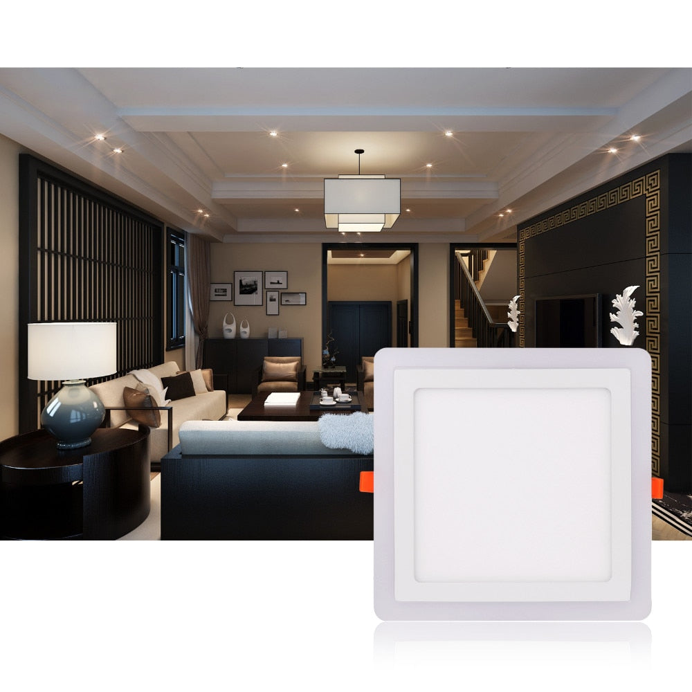 New arrived  6W 9W 16W 24W square RGB LED Panel Light Downlight Led ceiling downlight AC85-265V + Driver With Remote Control