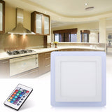 New arrived  6W 9W 16W 24W square RGB LED Panel Light Downlight Led ceiling downlight AC85-265V + Driver With Remote Control