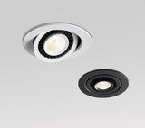 Round shape 360 Angle Adjustable LED COB Recessed Downlight Black/White 9W 12W 15W LED Ceiling Spot Light Pic Background Focos