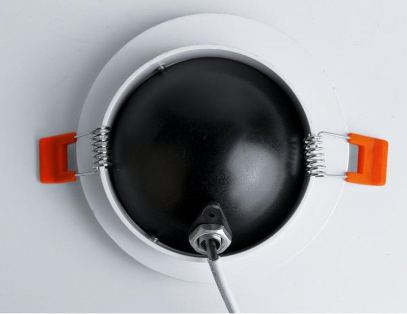 Round shape 360 Angle Adjustable LED COB Recessed Downlight Black/White 9W 12W 15W LED Ceiling Spot Light Pic Background Focos