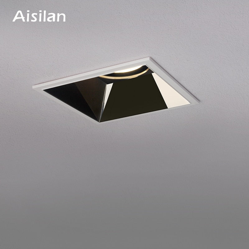 Aisilan LED square embedded spotlights home villas Narrow Border lamp downlights ceiling openings ceiling lights CRI 93