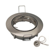 Sand Nickel Round Recessed LED Ceiling Downlight Adjustable GU10/MR16 Lamp Socket Holder Mounting Fitting Spot Lights Frame Base