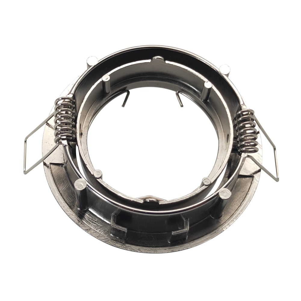 Sand Nickel Round Recessed LED Ceiling Downlight Adjustable GU10/MR16 Lamp Socket Holder Mounting Fitting Spot Lights Frame Base