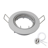 Sand Nickel Round Recessed LED Ceiling Downlight Adjustable GU10/MR16 Lamp Socket Holder Mounting Fitting Spot Lights Frame Base
