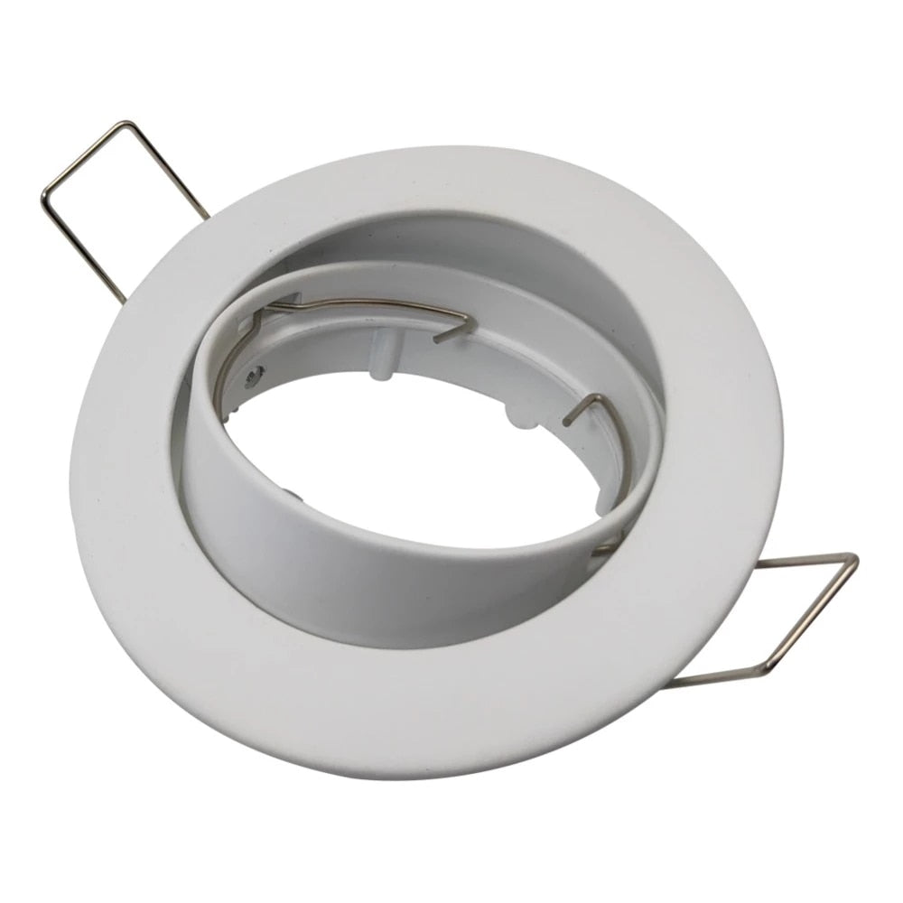 Sand Nickel Round Recessed LED Ceiling Downlight Adjustable GU10/MR16 Lamp Socket Holder Mounting Fitting Spot Lights Frame Base