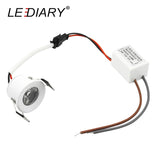 LEDIARY White Mini LED Downlight 27mm Cut Hole Under Cabinet Spot Light 1.5W for Jewelry Display Ceiling Recessed Lamp 100V-240V
