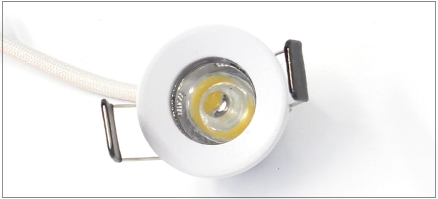 LEDIARY White Mini LED Downlight 27mm Cut Hole Under Cabinet Spot Light 1.5W for Jewelry Display Ceiling Recessed Lamp 100V-240V