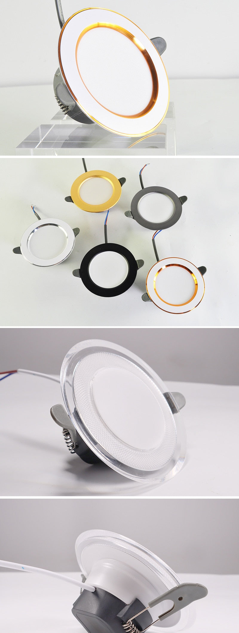 Downlight 10Pcs 3w 5w spot led lights 3000k 4500K 6000K AC 220V-240V led Downlight Kitchen living room Indoor recessed lighting