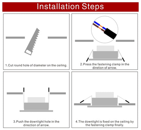 LED Downlight 3 Colors Changeable 6W LED Lamp 220V 230V 240V Spotlight Recessed Round Panel Light Indoor Lighting Downlight