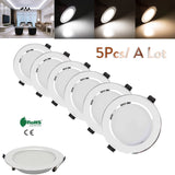 LED Recessed Ceiling Light Downlight Lamp 5PCS Dimmable 21W 18W 15W 12W 9W 7W 5W 3W 110V 220V With Driver Lighting Lamps