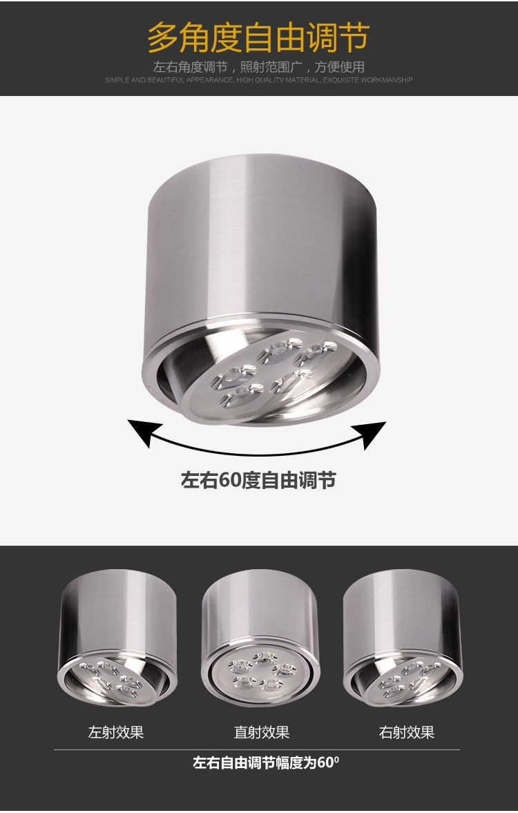 Dimmable 1pcs 6W 10W 14W 18W 24W led spot downlight High Power LED Ceiling Spot Light Kitchen Bathroom LED Downlights AC85-265V