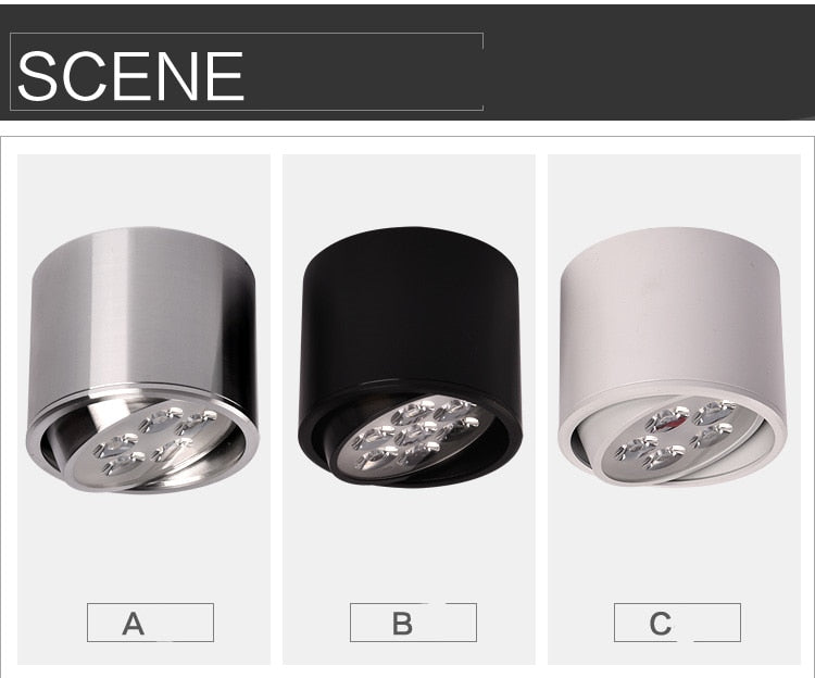 Dimmable 1pcs 6W 10W 14W 18W 24W led spot downlight High Power LED Ceiling Spot Light Kitchen Bathroom LED Downlights AC85-265V