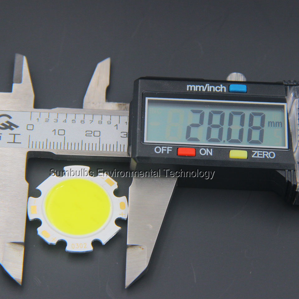 LED Rounded 10PCS 28MM 3W 5W 7W 10W 12W Chip On Board COB Light Source Warm Nature Cold White for Spotlight Downlight DIY 2820