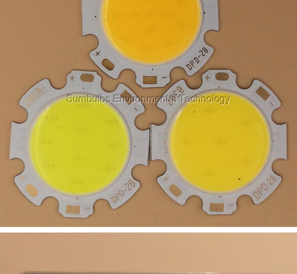 LED Rounded 10PCS 28MM 3W 5W 7W 10W 12W Chip On Board COB Light Source Warm Nature Cold White for Spotlight Downlight DIY 2820