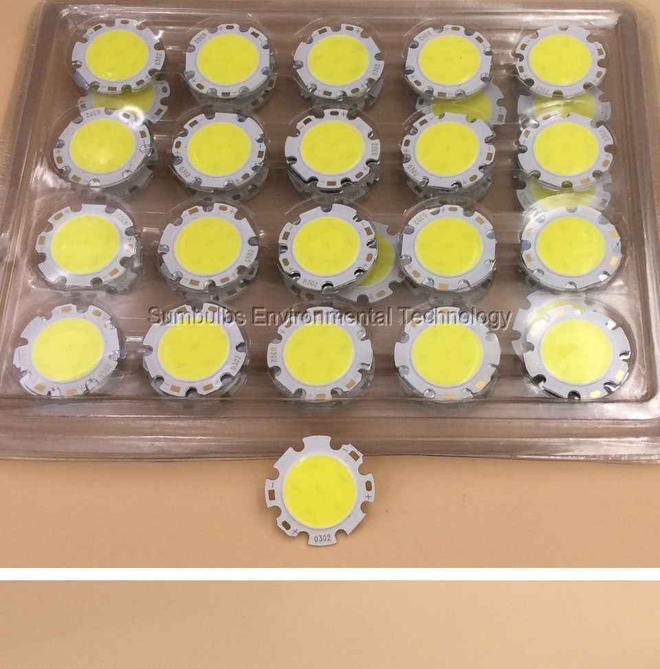 LED Rounded 10PCS 28MM 3W 5W 7W 10W 12W Chip On Board COB Light Source Warm Nature Cold White for Spotlight Downlight DIY 2820