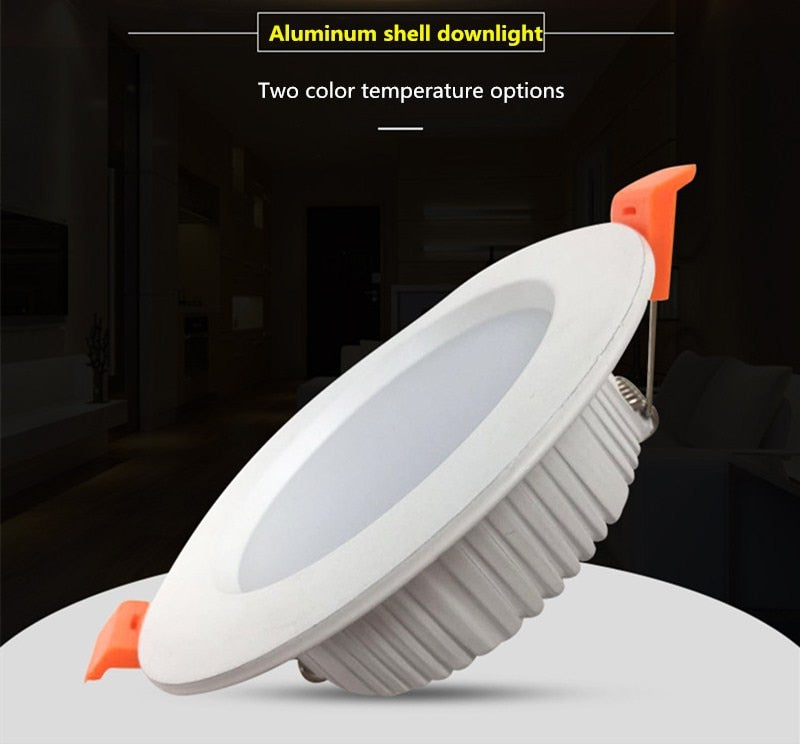 Ultra Bright Round LED Downlight 3W 5W 7W 9W 12W 15W 18W 24W 30W Aluminum AC110V 220V LED Down Light Ceiling Recessed Spot Light