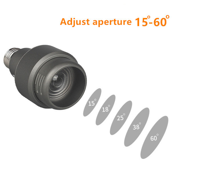 Dimmable E27 par20 LED light Zoom Spotlight Angle adjustment  cob ceiling 7w 12w dining/living room bar cafe LED downlight