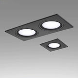 Dimmable black LED downlight COB spotlight ceiling light grid light AC110V 220V 7W 9W 12W 14W 18W 24W recessed square led panel