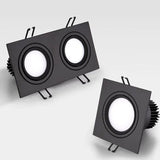 Dimmable black LED downlight COB spotlight ceiling light grid light AC110V 220V 7W 9W 12W 14W 18W 24W recessed square led panel