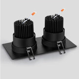 Dimmable black LED downlight COB spotlight ceiling light grid light AC110V 220V 7W 9W 12W 14W 18W 24W recessed square led panel