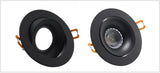 LEDIARY Black LED Downlights GU5.3 GU10 Fitting 90-265V Recessed Ceiling Spot Lamp Frame Bulb Changeable 75MM 90MM Cut Hole
