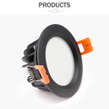 Bathroom Waterproof LED Downlight 15W 12W IP65 Recessed LED lamp lights for Outdoor waterproof Spot light AC220V 110V