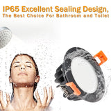 Bathroom Waterproof LED Downlight 15W 12W IP65 Recessed LED lamp lights for Outdoor waterproof Spot light AC220V 110V