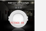 MIBOXER FUT063/FUT068/FUT069 6W 15W LED Downlight RGB+CCT Waterproof LED Ceiling Spotlight 2.4ghz remote smartphone APP control
