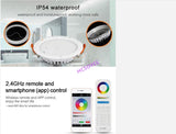 MIBOXER FUT063/FUT068/FUT069 6W 15W LED Downlight RGB+CCT Waterproof LED Ceiling Spotlight 2.4ghz remote smartphone APP control