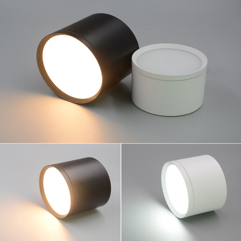 Surface Mounted Ceiling Downlight SMD5730 5W 7W 12W 18W AC85-265V lamp COB Led downlights Ceiling Spot light +led driver