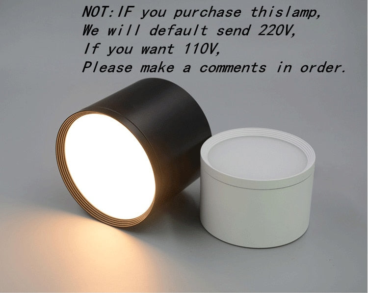 Surface Mounted Ceiling Downlight SMD5730 5W 7W 12W 18W AC85-265V lamp COB Led downlights Ceiling Spot light +led driver