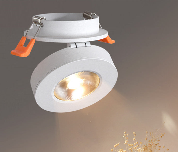 LED Embedded Ceiling Down Lamp Foldable 220V 3W/5W/7W Slim 360 Degree Rotatable Built in COB Spot light Recessed Downlight