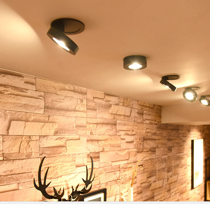 LED Embedded Ceiling Down Lamp Foldable 220V 3W/5W/7W Slim 360 Degree Rotatable Built in COB Spot light Recessed Downlight