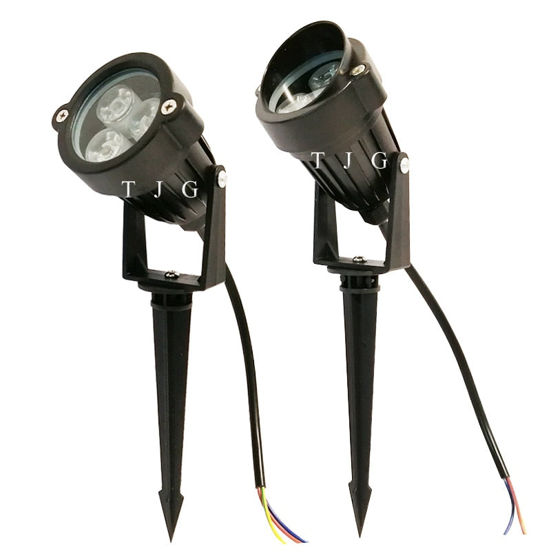 Outdoor LED Garden Lawn Light 9W Landscape Lamp Spike Waterproof DC12V Path Bulb Warm White Green Spot Lights  220V 110V