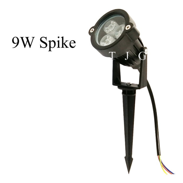 Outdoor LED Garden Lawn Light 9W Landscape Lamp Spike Waterproof DC12V Path Bulb Warm White Green Spot Lights  220V 110V