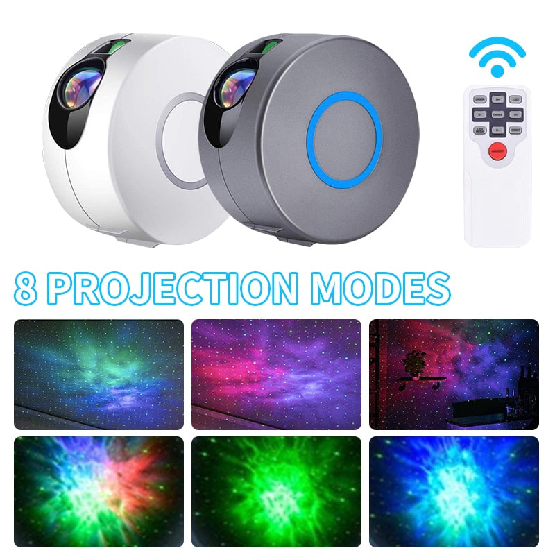 Galaxy Led Projector Night Light Projection Lamp 6 Colors Star Sky Rotation The Ceiling Lamp for Bedroom Kids Gift Starry Lights