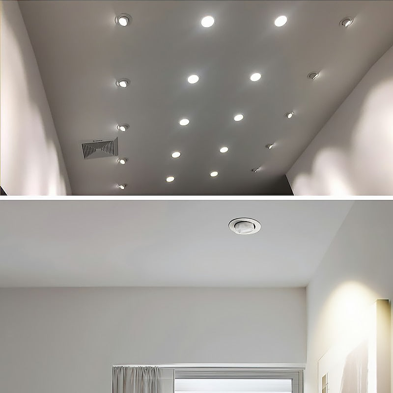 LED Ceiling Spot Light 45° Adjustable 7W 12W 20W Led light fixtur 220V Indoor Lighting for Living room Kitchen LED Downlight