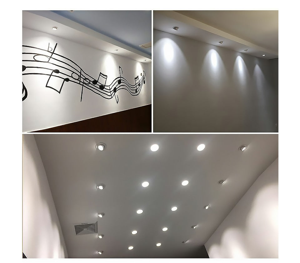 LED Ceiling Spot Light 45° Adjustable 7W 12W 20W Led light fixtur 220V Indoor Lighting for Living room Kitchen LED Downlight