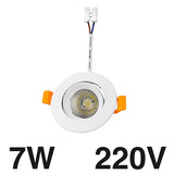 LED Ceiling Spot Light 45° Adjustable 7W 12W 20W Led light fixtur 220V Indoor Lighting for Living room Kitchen LED Downlight