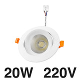 LED Ceiling Spot Light 45° Adjustable 7W 12W 20W Led light fixtur 220V Indoor Lighting for Living room Kitchen LED Downlight