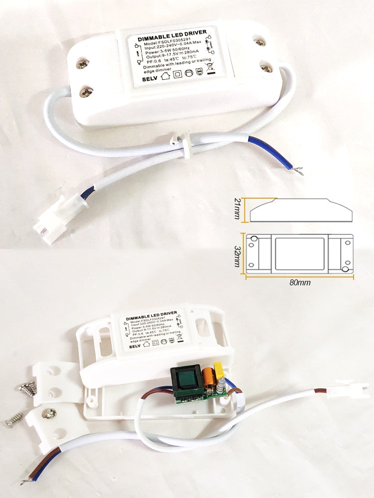 Dimmable LED Driver Dimming LED Power supply 3w 5w 7w 9w 12W 15W 24w led lighting transformer downlight lamp spotlight driver