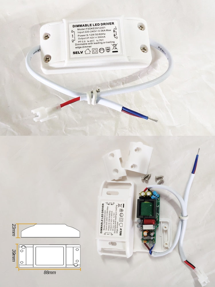 Dimmable LED Driver Dimming LED Power supply 3w 5w 7w 9w 12W 15W 24w led lighting transformer downlight lamp spotlight driver