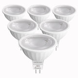 MR16 LED Reflector light bulb with Gu5.3 base,6W,12V AC/DC,2700K,4000K,6000K(Non-Dimmable/Spotlight/Downlights) Pack of 6